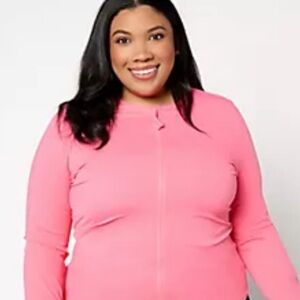Belle by Kim Gravel Vibrant Pink Swim guard AND purple bottom, NWT💦